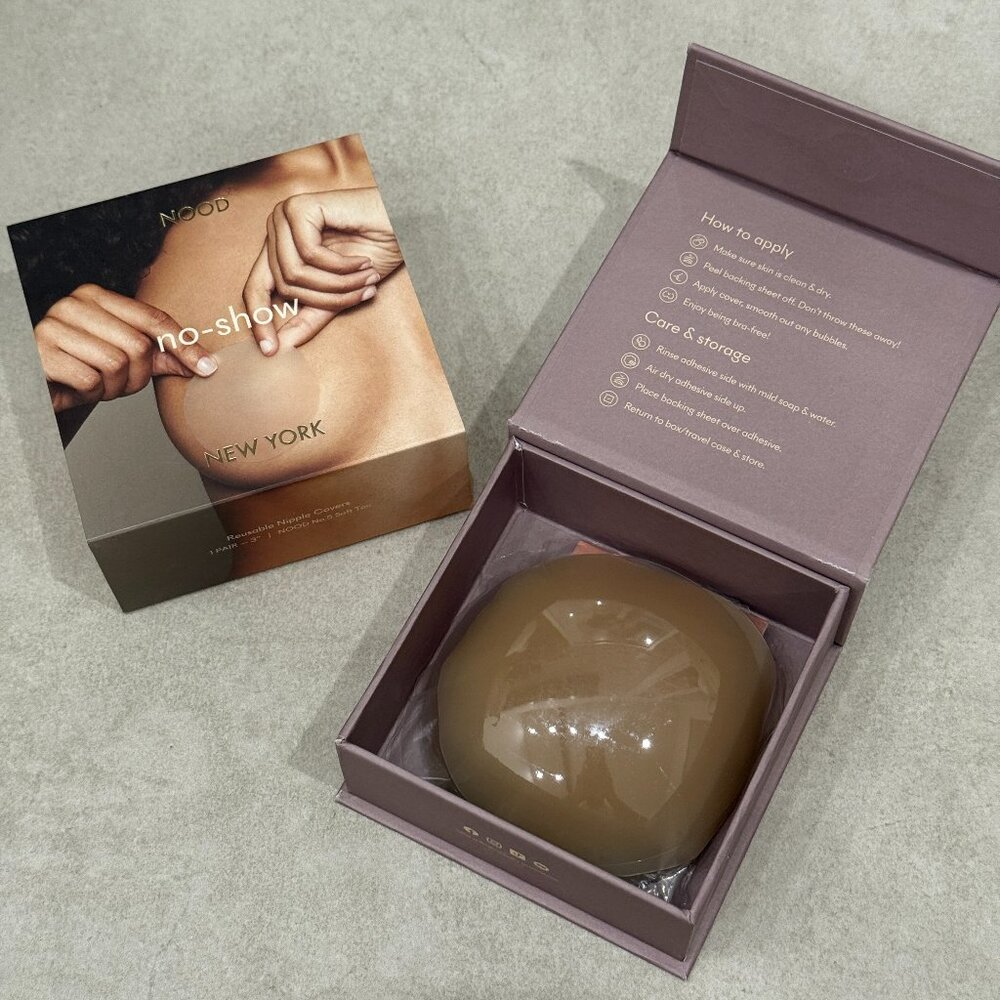 NOOD No-Show Reusable Nipple Covers Soft Tan Shade 5